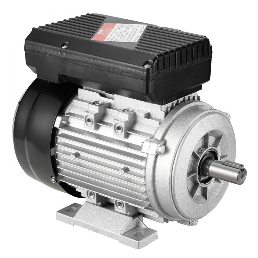 0,55 kW Elektromotor 1400 U/min AC 220–240 V 4,5 A 80 B3 Rahmen Luftkompressormotor einphasig 19 mm Keilwelle Rechts-/Linksdrehung für landwirtschaftliche Maschinen und allgemeine Geräte