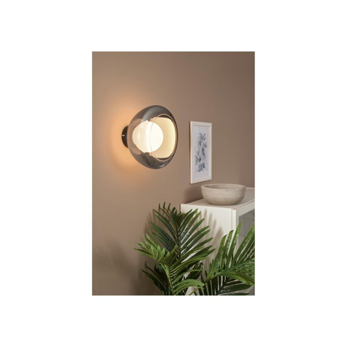 LIVARNO home LED wall and ceiling light, lampshade made of high-quality glass