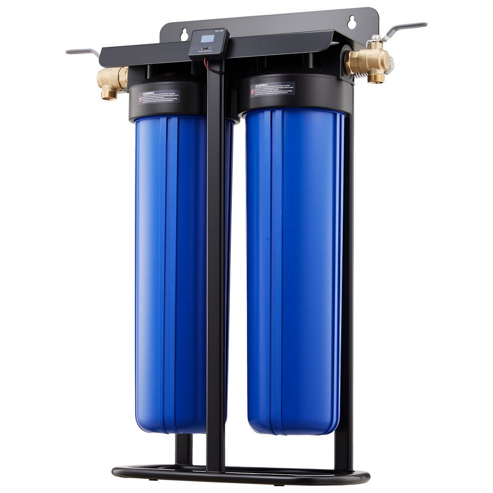 Deionized Car Wash Water System 1250L, Car Wash Water Deionizer with Two 4L Mixed DI Resin Filter Cartridges, Deionized Car Wash System with Stand and Bypass Valve