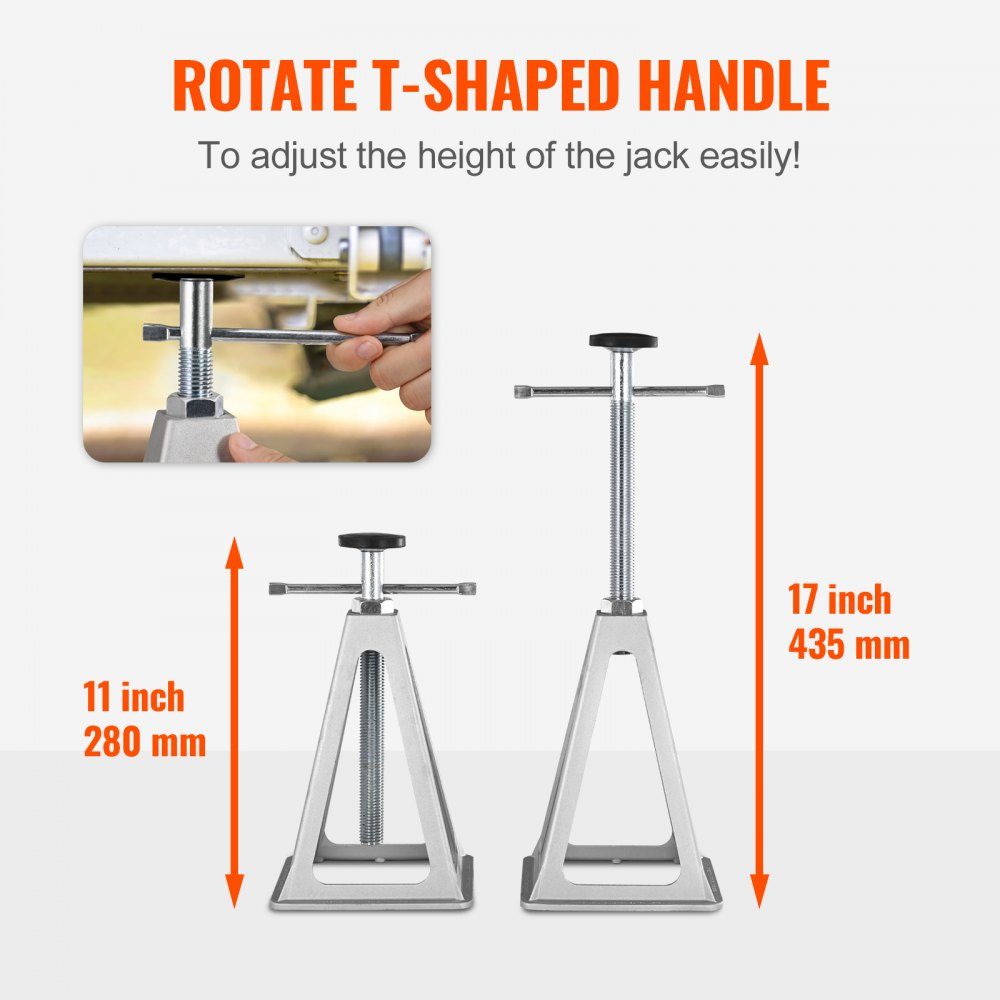 4 Stuk Auto Jack 2.72T Auto Jack Stand Auto Jack 280-435mm Camper Ondersteuning Trailer Jack camper Stabiliserende Ondersteunt