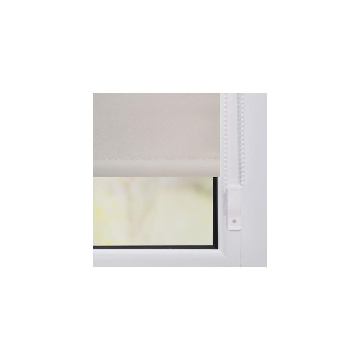 Lichtblick 2x set of thermal roller blinds, Klemmfix, blackout, 60 x 150 cm, cream