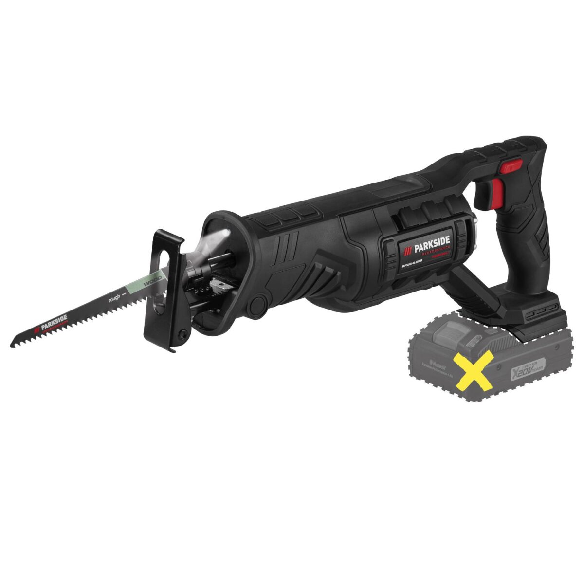 PARKSIDE PERFORMANCE® 20 V cordless reciprocating saw “PSSAP 20-Li E6”, without battery and charger PARKSIDE PERFORMANCE® 20 V cordless reciprocating saw “PSSAP 20-Li E6”, without battery and charger
