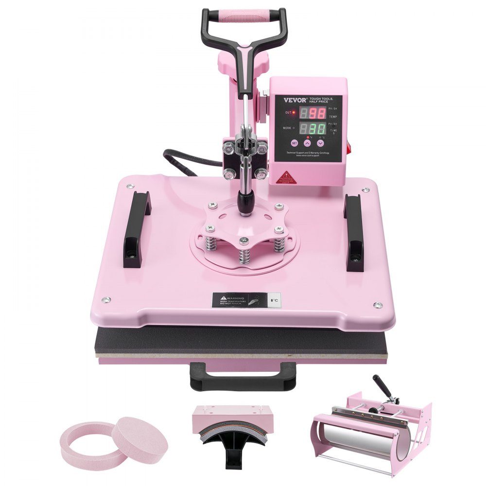 Transferpresse, Transferpresse, 30 x 38 cm, 5-in-1-Tumblerpresse, T-Shirts, Rosa