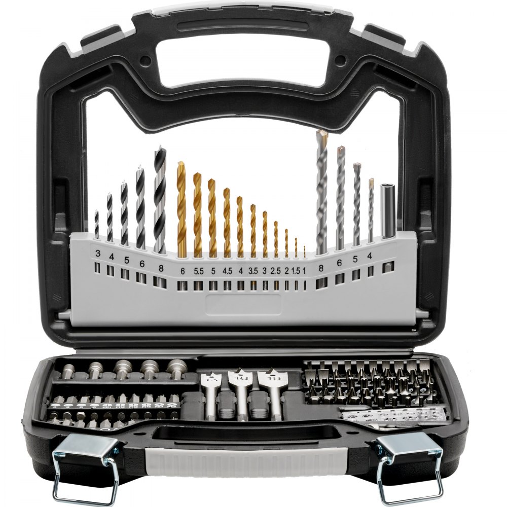Drill set 101 pieces, drill and screwdriver bit set, screwdriver bit set suitable for drilling and screwing in wood, metal and cement, drill sets combination set sorted in an organized transport case Drill set 101 pieces, drill and screwdriver bit set, screwdriver bit set suitable for drilling and screwing in wood, metal and cement, drill sets combination set sorted in an organized transport case