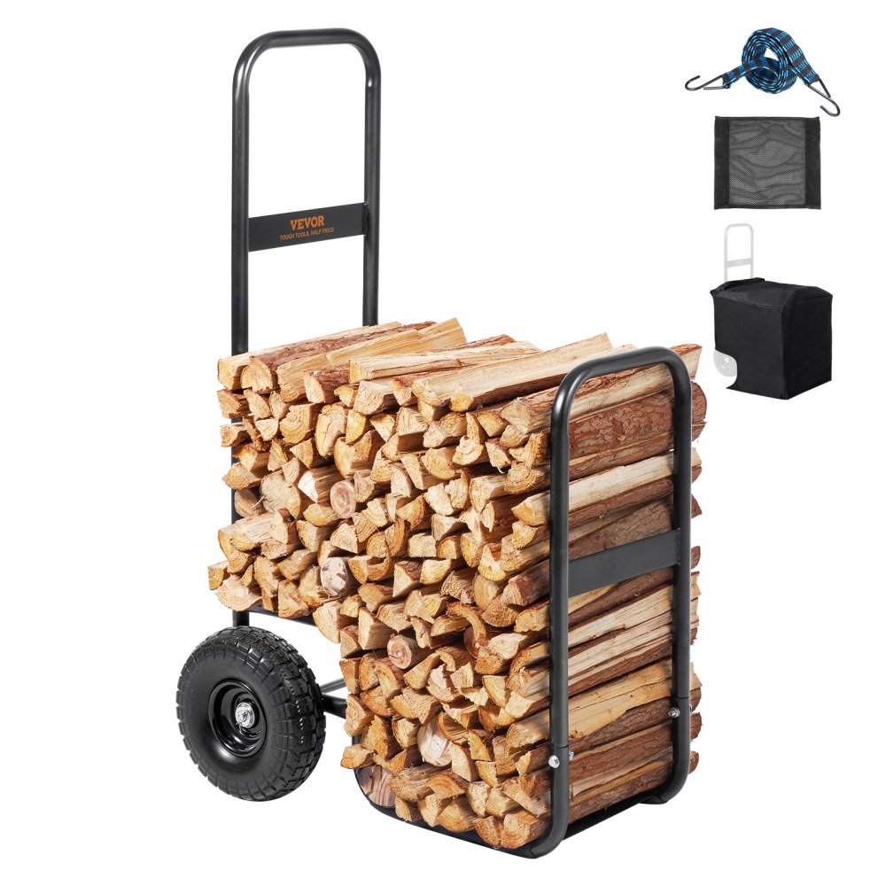 Chariot à bois de chauffage 67x52x110cm Chariot à bois de chauffage Acier peint par poudrage Chariot à bois de chauffage avec roues en caoutchouc de 266,7 mm Chariot à bois max. 113,4 kg Chariot de transport comprenant un élastique, un filet de sol et un Chariot à bois de chauffage 67x52x110cm Chariot à bois de chauffage Acier peint par poudrage Chariot à bois de chauffage avec roues en caoutchouc de 266,7 mm Chariot à bois max. 113,4 kg Chariot de transport comprenant un élastique, un filet de sol et un