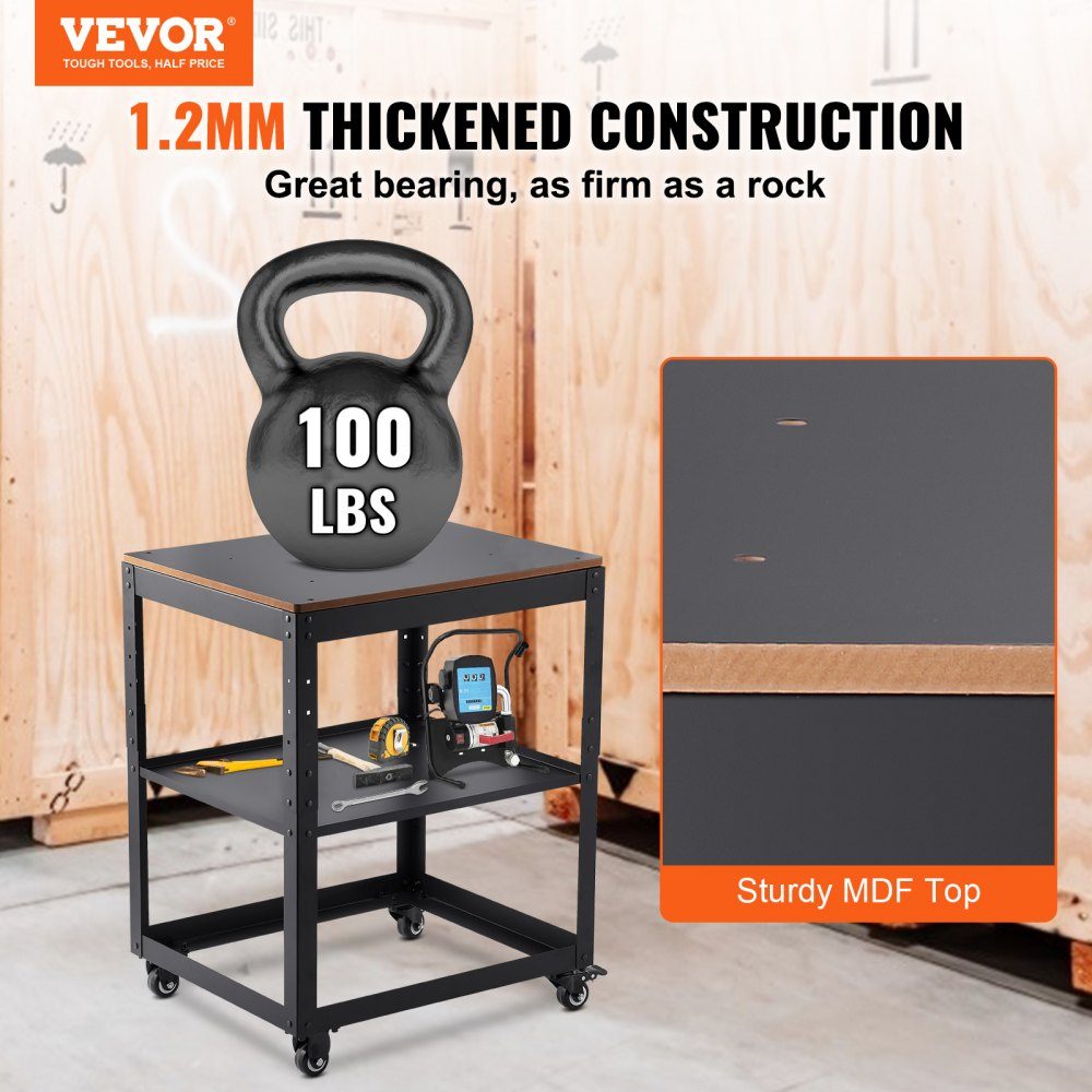 Machinestandaard dikteschaafmachine 70,3×60,3×90cm basisframe dikteschaafmachine staal & MDF Max. draagvermogen 45 kg. Machinetafel in hoogte verstelbaar. Compatibel met de meeste schaafzagen