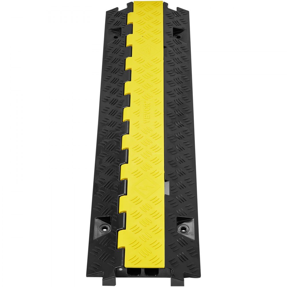 Tapis de protection pour câbles Goulotte de câble noire Goulotte de câble extérieure 91,8x25x4,3 cm 1x pont de câble protection contre les débordements pont de tuyau de câble 2 canaux rampe de 10 000 kg