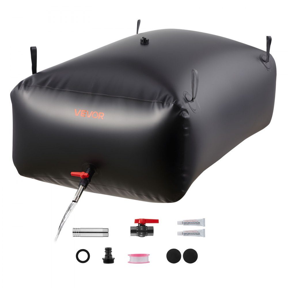 Vessie de stockage d'eau, sac d'eau souple en PVC 540 L, récipient de stockage d'eau, réservoir d'eau étanche et résistant à l'usure pour camping-car extérieur, camion et arrosage d'urgence