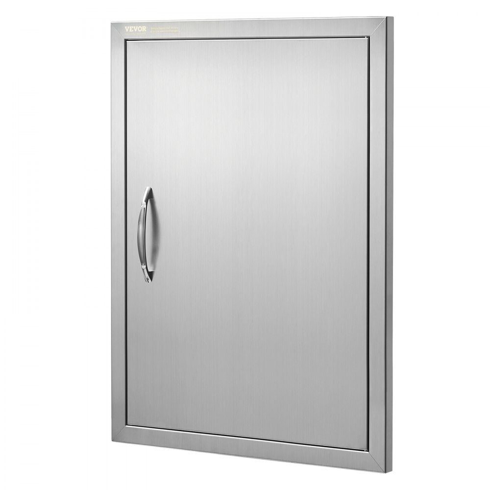 Porte d'accès au gril 508x686mm Porte de cuisine extérieure simple Porte encastrée en acier inoxydable Porte murale verticale avec poignée pour Grill Island Grill Station Armoire extérieure