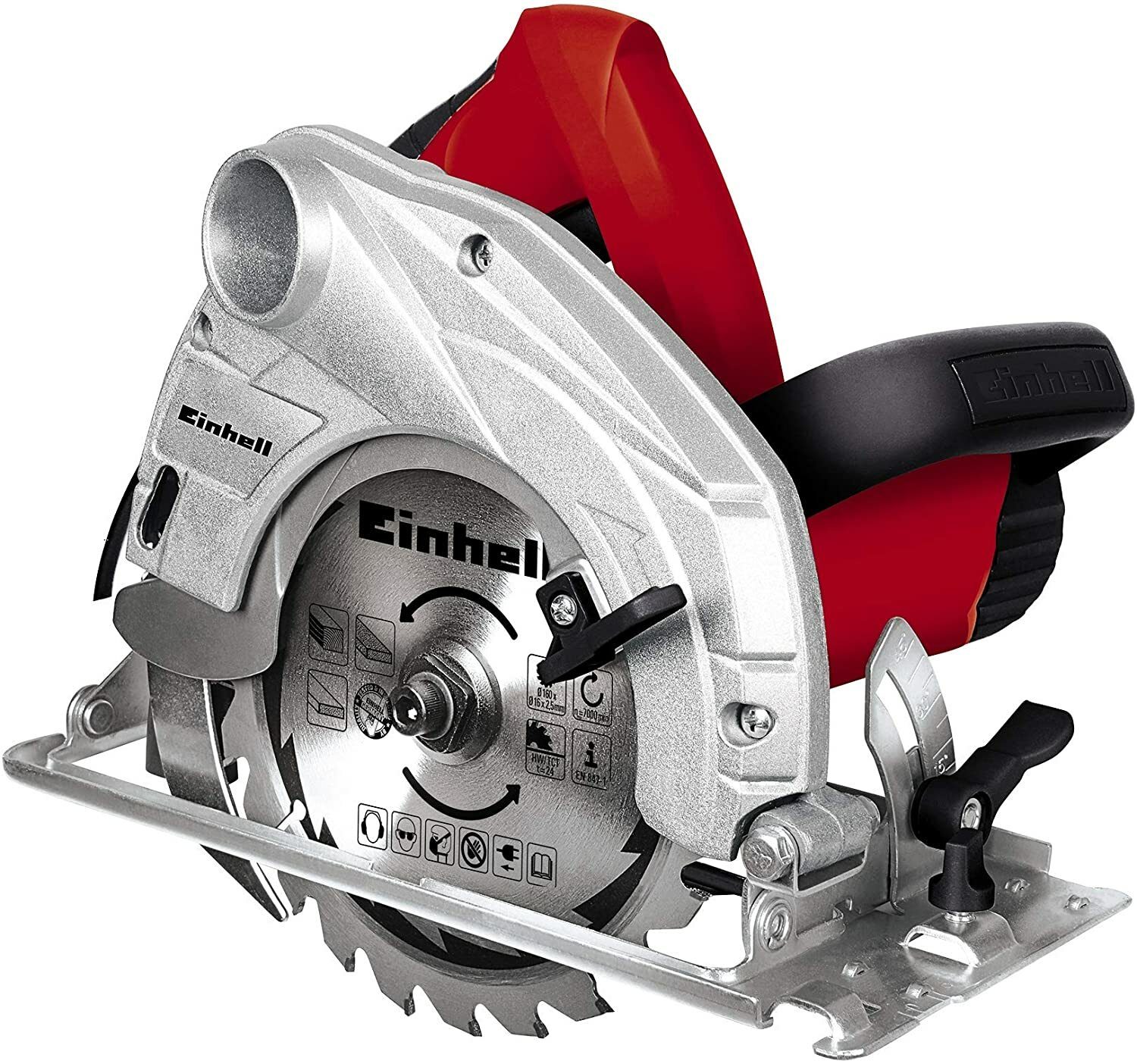 Einhell Handkreissäge TC-CS 1200 (1230 W, max. 55 mm, Sägeblatt Ø 160 mm, 24 Zähne, Parallelanschlag)