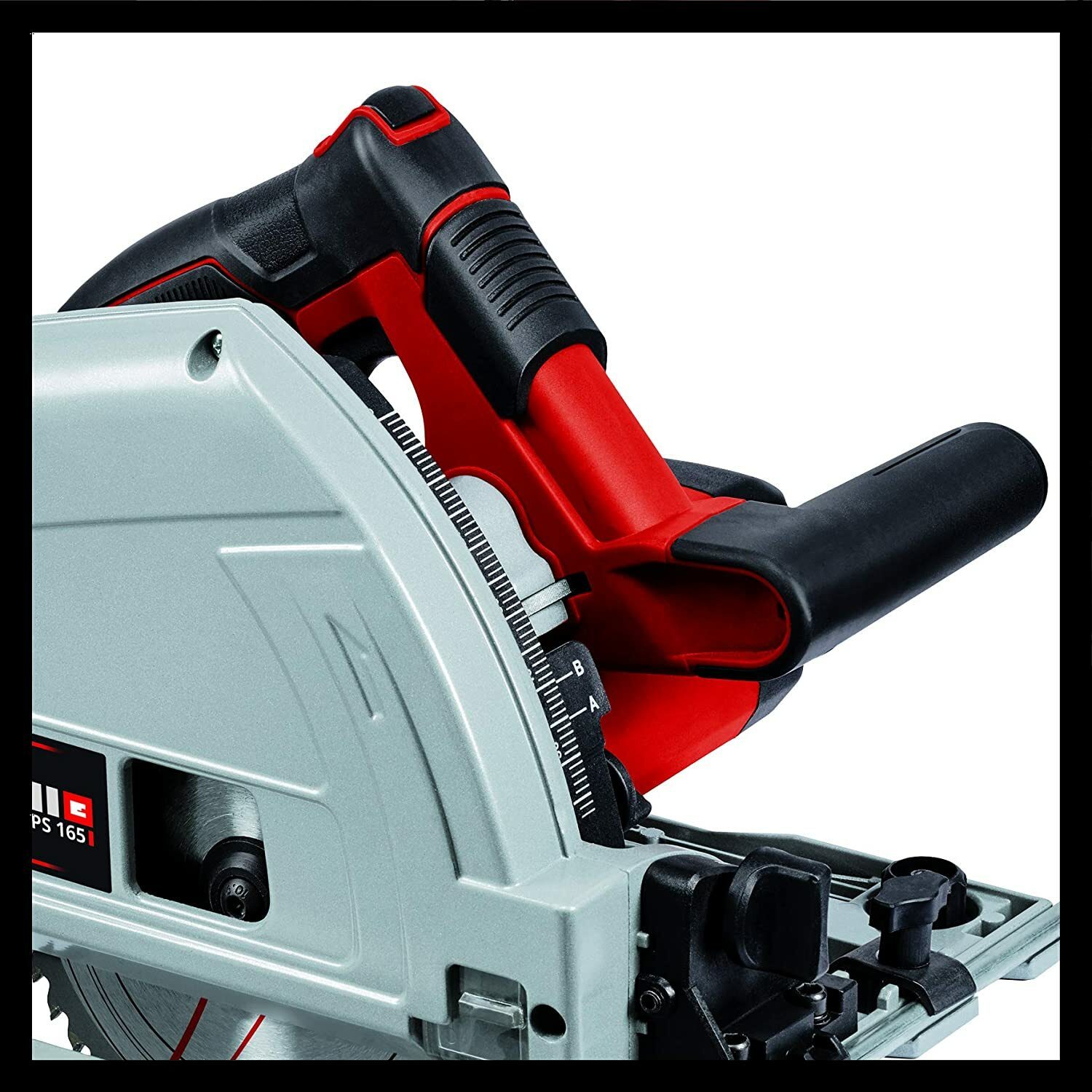 Einhell Tauchsäge TE-PS 165 (1.200 Watt, werkzeuglose Einstellung für Schnitttiefe + Neigungswinkel, hochwertiges Hartmetall-Sägeblatt, Sägeblattarretierung)