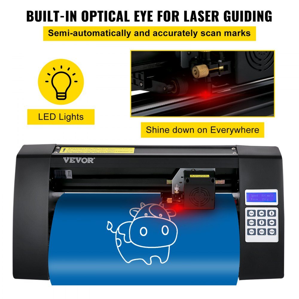 Film cutting plotter 375 mm, film cutter max. cutting width 285 mm, plotter machine Signmaster software, plotter Windows compatible, film plotter semi-automatic cutting accuracy ±0.001 mm