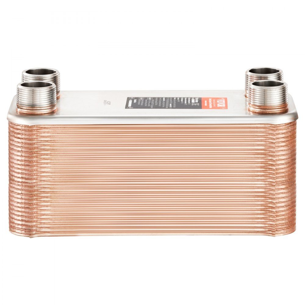Échangeur de chaleur à plaques 50 Raccords MNPT 4x1-1/4 pouces en acier inoxydable 316L