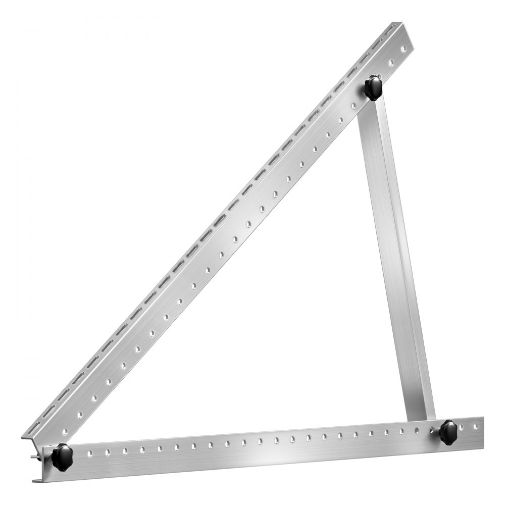 Zonnepaneelbeugels 50" 0-90° verstelbare zonnepaneelbeugels voor 100-550W zonnepanelen, lichtgewicht aluminium beugels met opvouwbare kantelpoten voor campers, daken, boten, off-grid