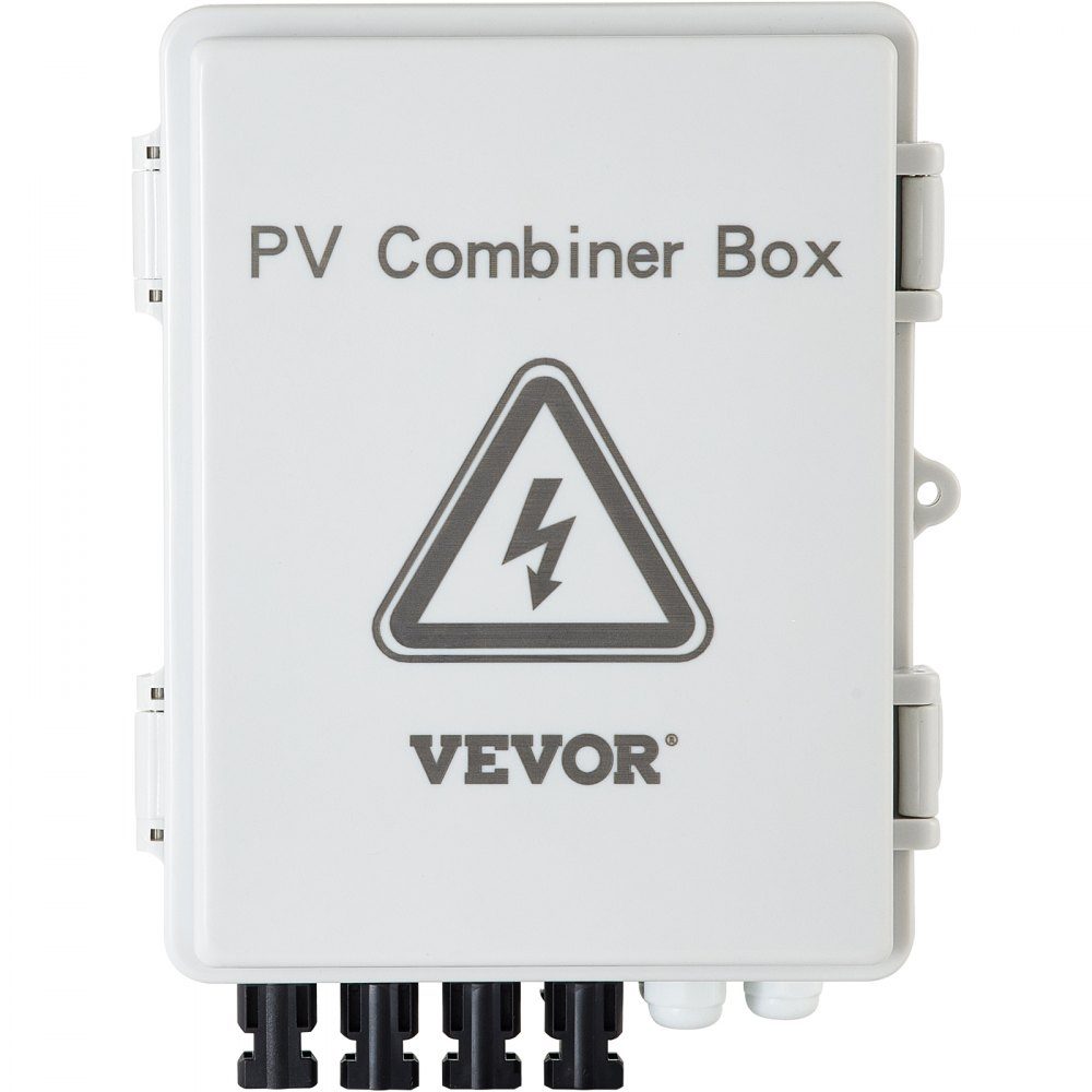 4-strand PV combination box 15 A fuse box 500 V apartment distributor protection class IP65 meter cabinet circuit breaker for solar panel network and off-grid solar power system 17 x 23 x 11 cm
