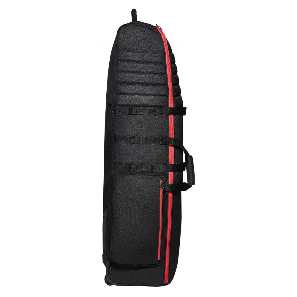 Golf-Reisetasche, Golfgepäck mit Rollen, strapazierfähig, 1800D Polyester Oxford, weiche Golfschläger-Aufbewahrungstasche für Flugzeug, wasserdicht, verschleißfest, Rot + Schwarz