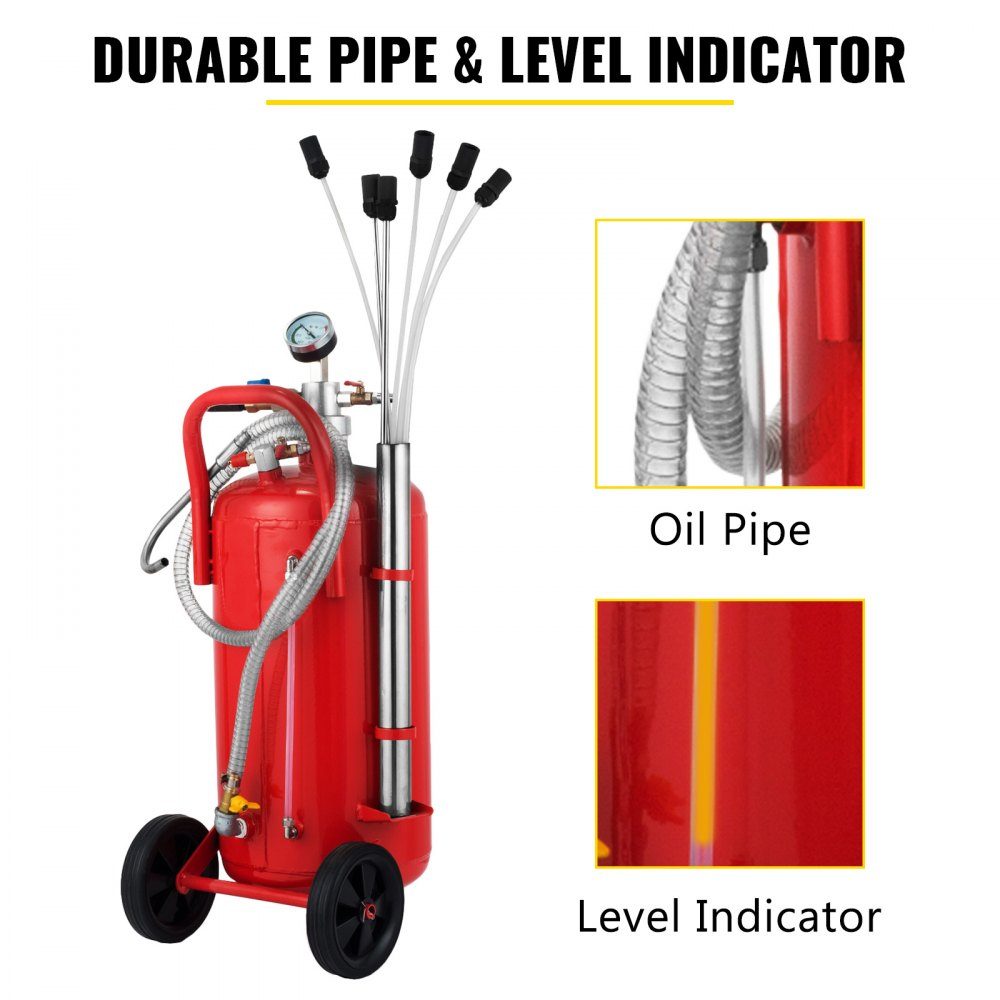22,7 liter olie-extractor 8-10 bar pneumatische olie-extractor pneumatische 12,5 kg olie-extractor olieverversing