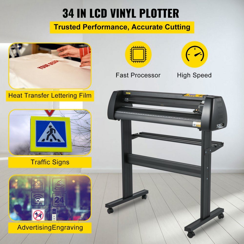 86cm Vinyl Cutting Plotter Vinyl Cutting Plotter 870mm Slogan Cutting Plotter Desktop Machine with the Software Cutting Plotter