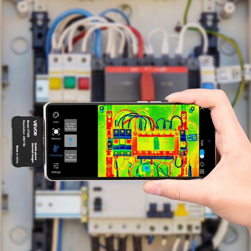 Thermal Imaging Camera for iOS and Android, Thermal Imaging Camera with 512x384 Super IR and 256x192 IR Resolution for Smartphone Tablet with USB-C, 25Hz Infrared Camera with 6 Color Palettes for Inspections at -20°C to 550°C