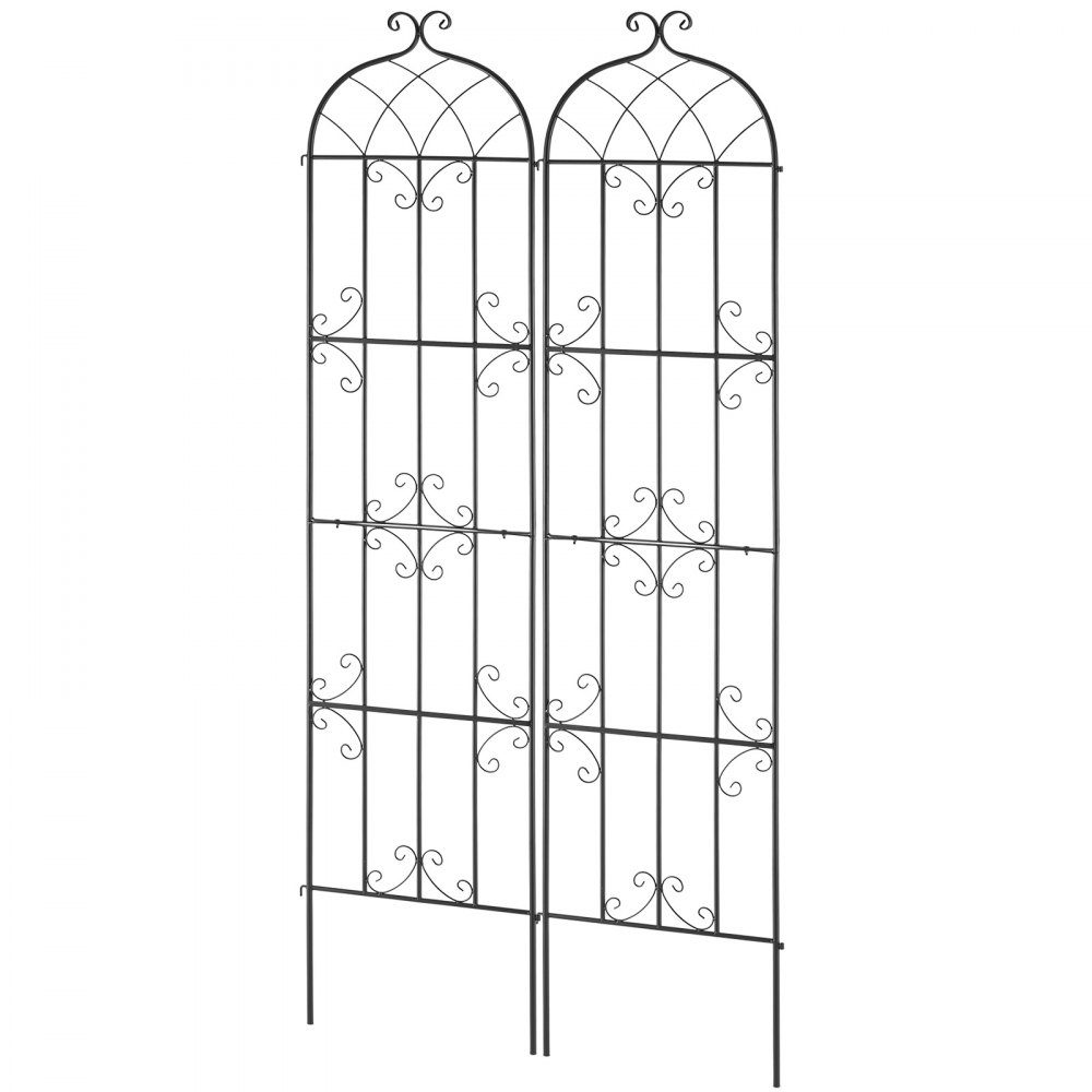 Krata, 221 x 50 cm, zestaw 2 nierdzewnych krat metalowych do kwiatów ogrodowych, krata do róż, podpora ogórka, pomoc do wspinaczki, krata do roślin, dekoracyjna krata powojników na dziedzińce i trawniki