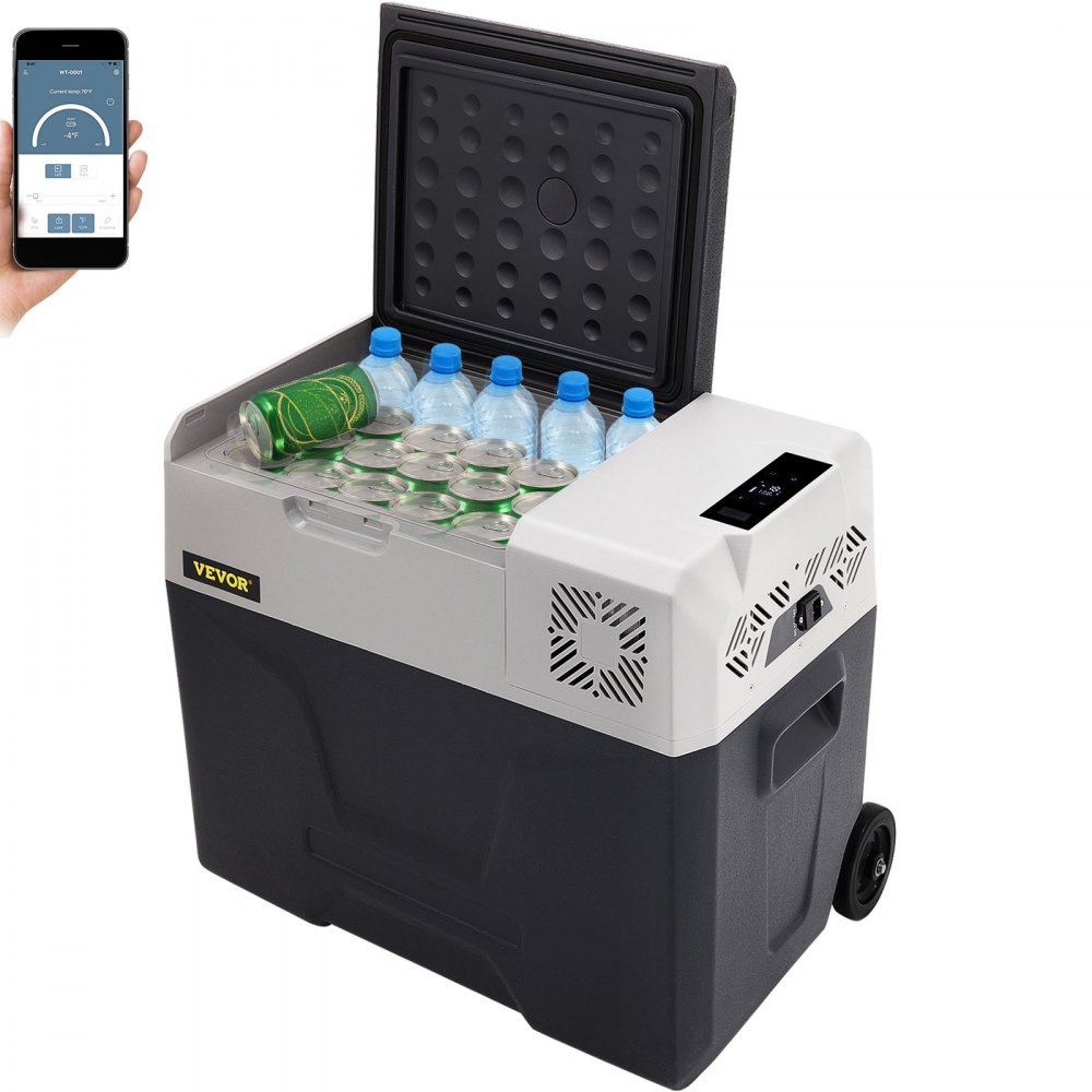 50L voiture réfrigérateur compresseur glacière boîte en acier inoxydable vacances isolé boîte Mini réfrigérateur glacière voiture et prise 50L voiture réfrigérateur compresseur glacière boîte en acier inoxydable vacances isolé boîte Mini réfrigérateur glacière voiture et prise