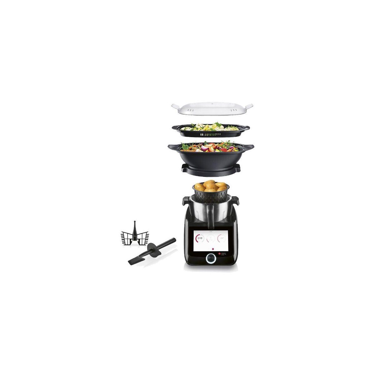 SILVERCREST® NARZĘDZIA KUCHENNE Monsieur Cuisine Smart Black SKMS 1200 C1 dobry