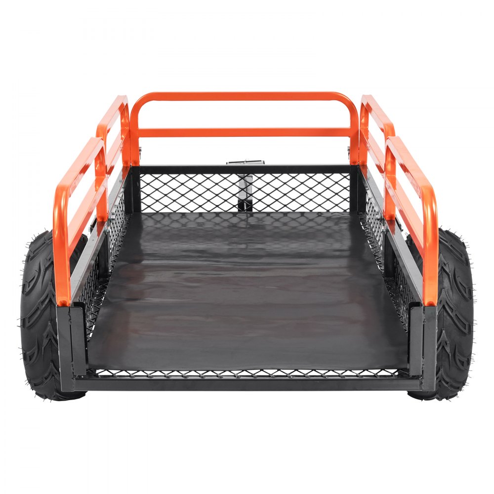 680kg Capacity Heavy Duty Lawn Tractor Dump Trailer, Tilt Bed Trailer Hitch, Folding Side Panel Trailer, Orange ATV UTV Dump Trailer 680kg Capacity Heavy Duty Lawn Tractor Dump Trailer, Tilt Bed Trailer Hitch, Folding Side Panel Trailer, Orange ATV UTV Dump Trailer