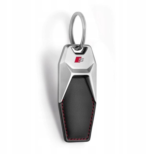 Audi S Line keychain in black and silver leather 3181900700