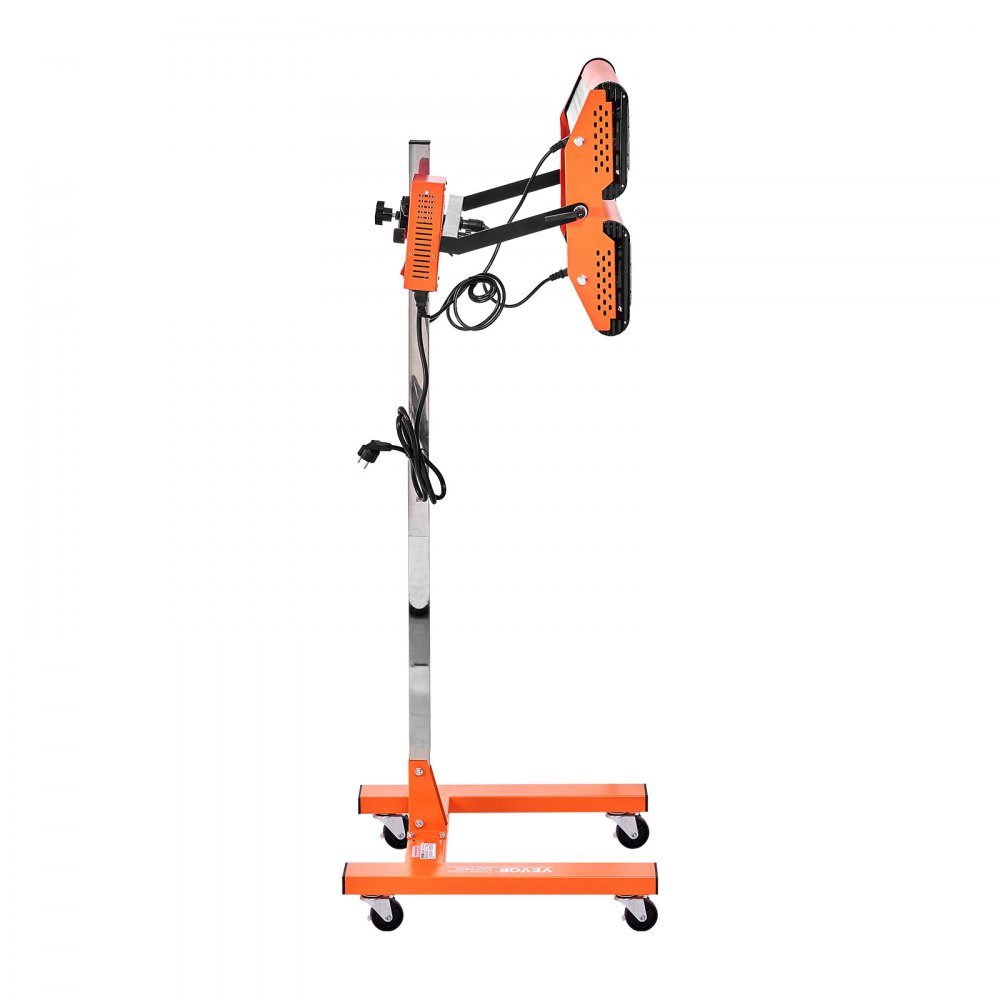 Infrared curing lamp, 2200W, 1-60 min time setting, automatic curing lamp with automatic heater and holder, 47.6 m² baking area, spray booth heaters, paint dryer