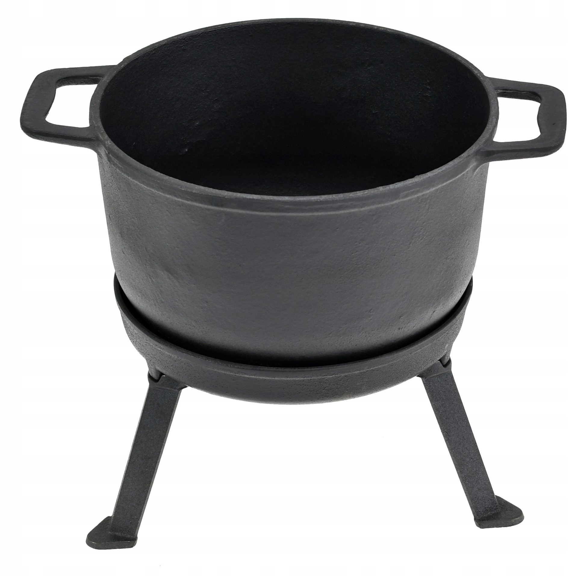 BBQ Dutch Oven Eintopf handgefertigt mit Füßen ca. 12l für Lagerfeuercamping etc. XXL-Set mit Pfanne