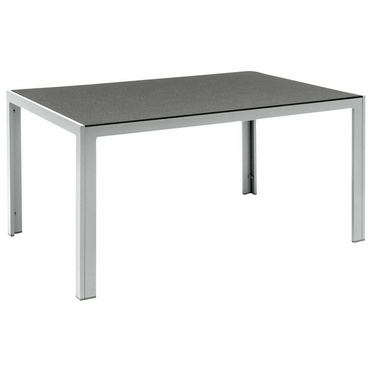 Aluminium tuintafel, grijs, omkeerbaar tafelblad
