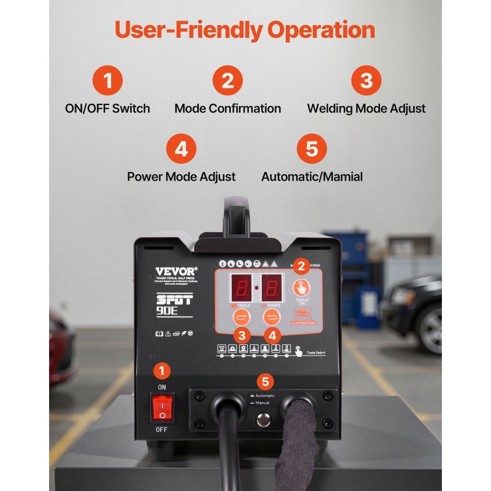 3 KW Body Dent Spotter 7 Modi Automatisches Induktionsschweißen 220 V Dent Spotter Tool 3500 A Dent Puller Punktschweißgerät
