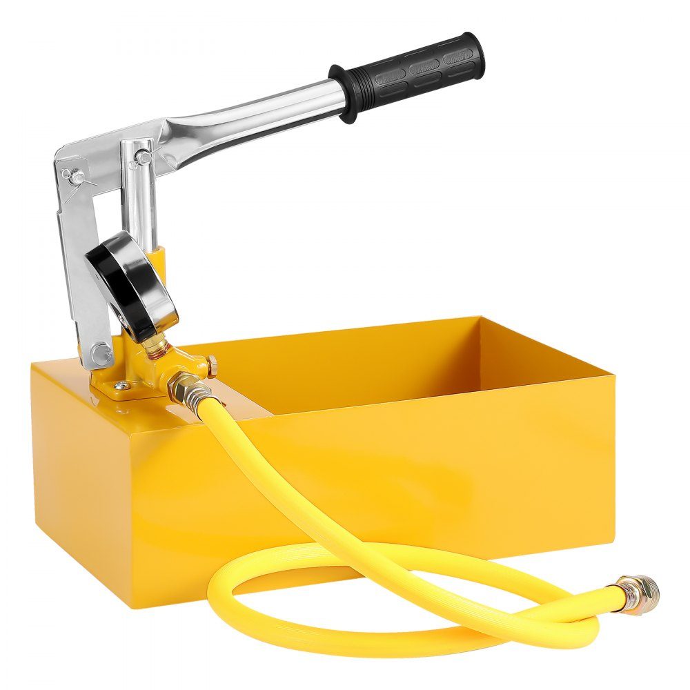 Druckpumpe, max. 25 bar, Füllpumpenset mit Einzelventil und Manometer, 5 L Wassertank, 1 m Schlauch mit 1,27 cm Außengewindeanschluss für Rohre