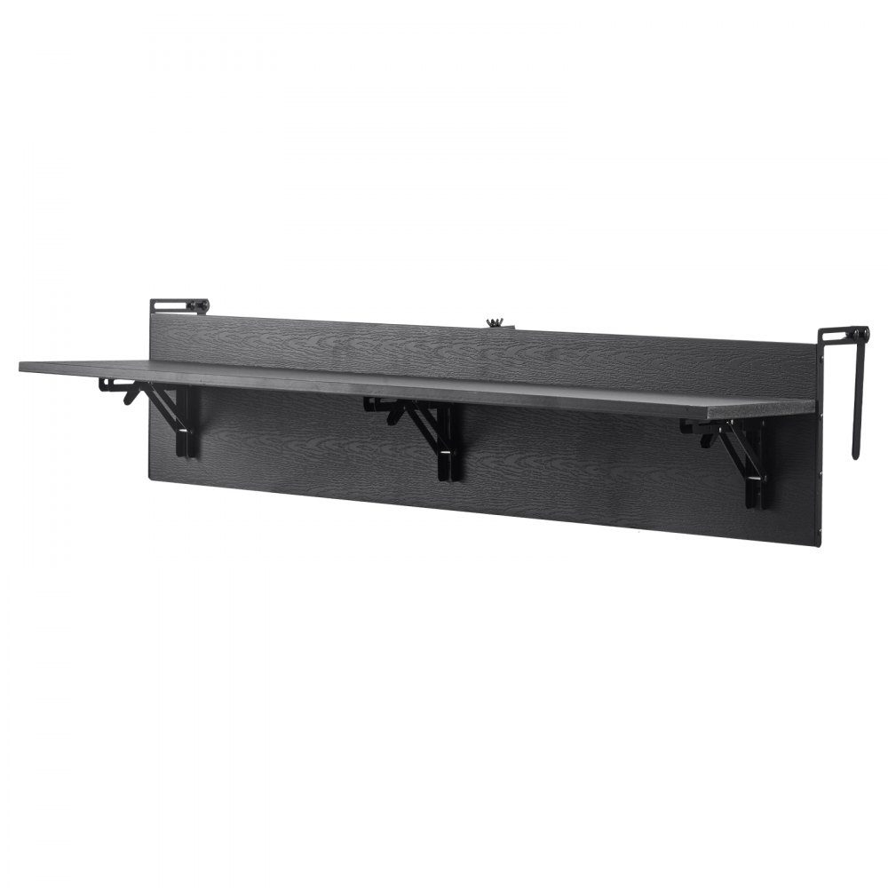 Table de balcon 1220 x 300 mm Table pliante suspendue pour balcon Table pliante d'extérieur Capacité de charge de 22 kg Convient aux balustrades de 1" à 4,35" Table de service pour patio et terrasse