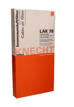KNECHT Lak78 Kabinenfilter mit Kohlenstoff