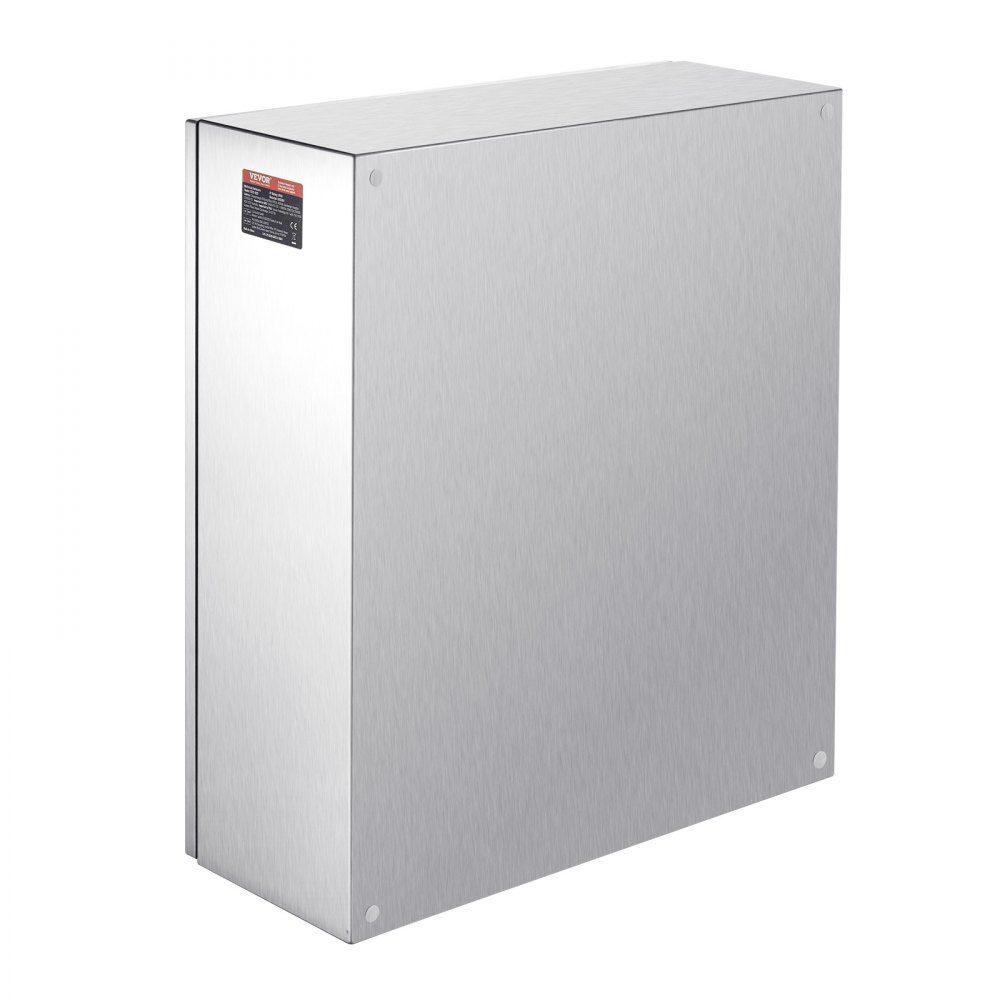 Schaltschrank-Elektroverteilerkasten, 600 x 500 x 200 mm, Edelstahl 304, Wandmontage, für elektrische und elektronische Außengeräte, Montageplatte, Scharniere, Schloss, Schutzart IP66