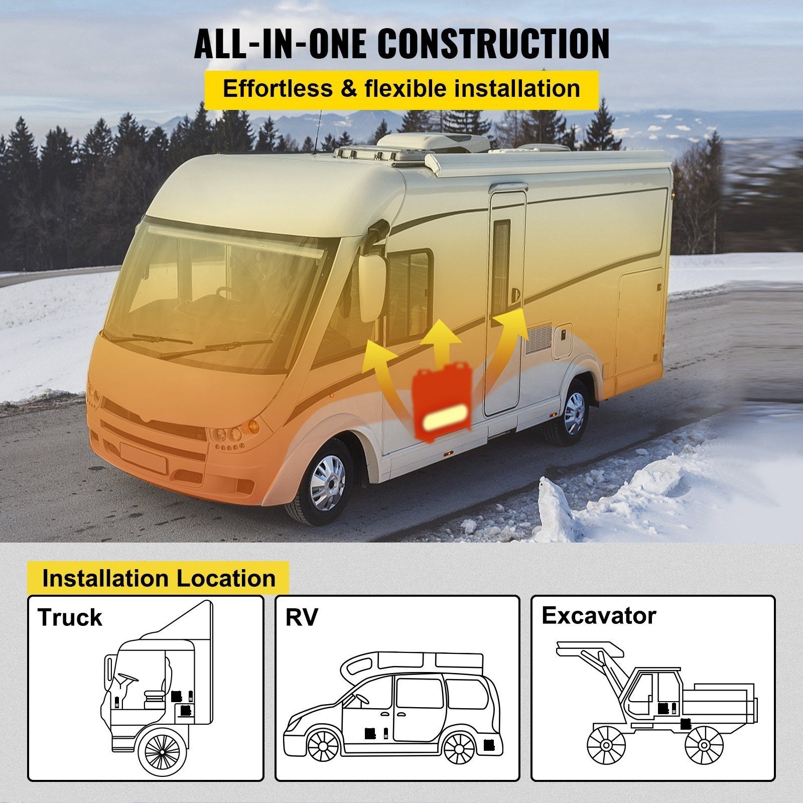 Dieselheizung, Luftheizung, Zusatzheizung, 5 kW, 12 V, einfache Integration, PKW-LKW-Lager