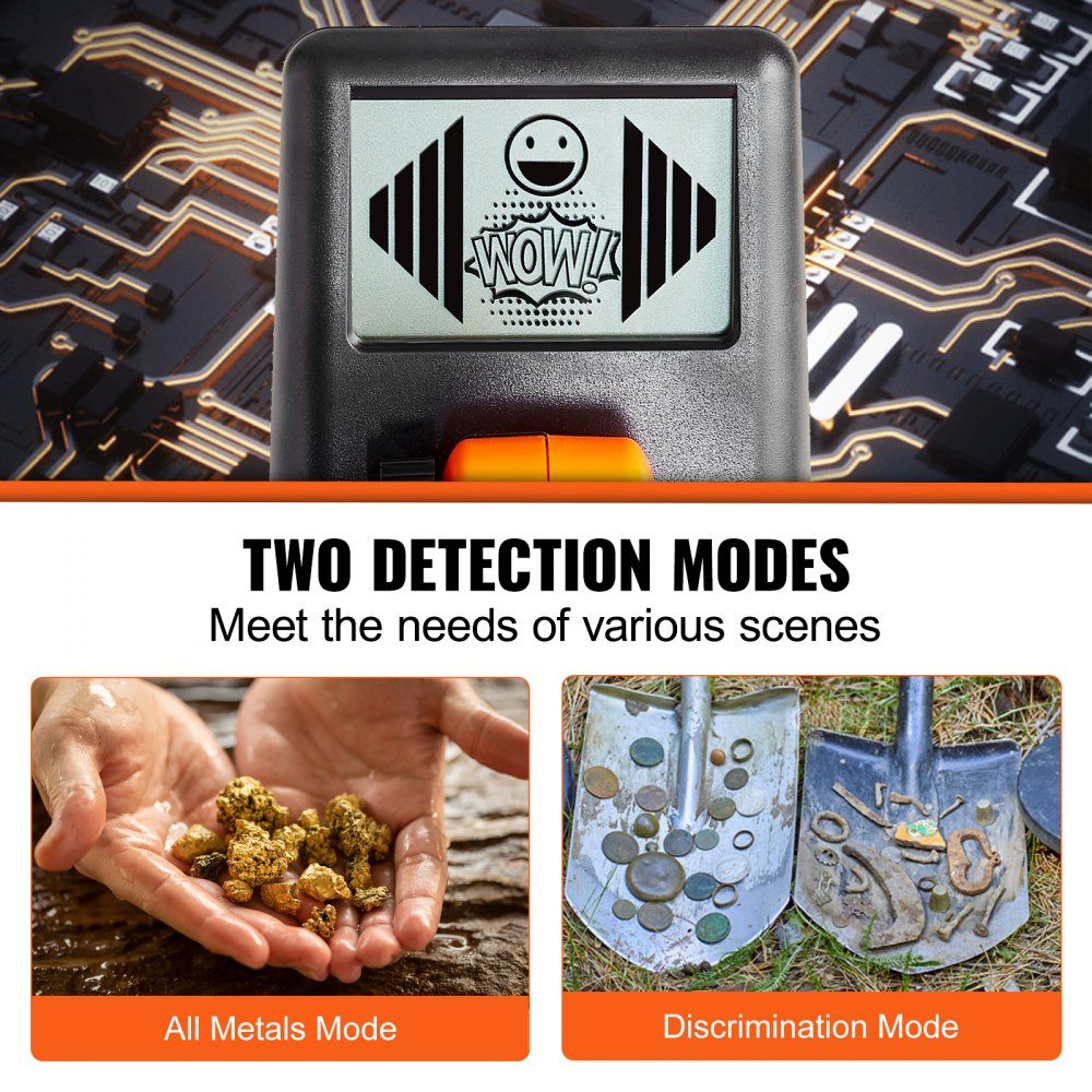 Metal Detector Set for Kids, Multifunctional Professional Detector with 2 Modes, Metal Detector, Waterproof 6" Coil for Greater Depth, with Shovel and Carry Bag