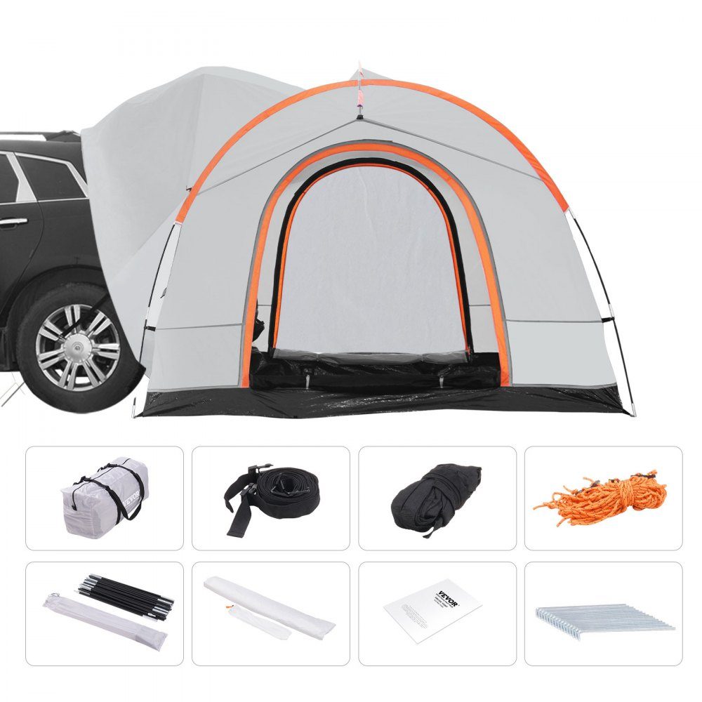Dachzelt Busmarkise 240 x 240 x 230 cm, Autozelt-Heckklappe inklusive Doppelschichtzelt PU2000 mm Dachzelt Autodachzelt wasserdicht, geeignet für Camping, Abenteuer, Aufstehen, Picknick usw