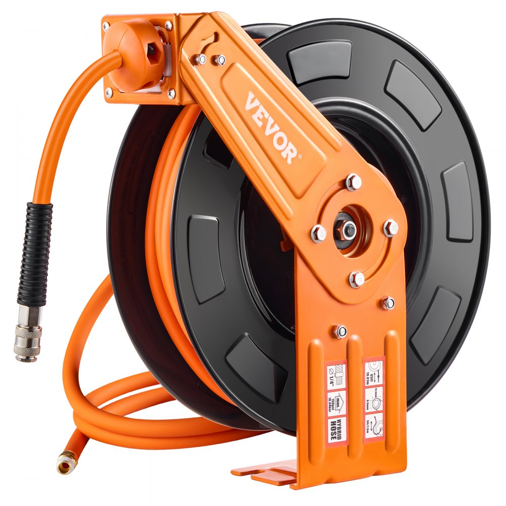 Persluchtslanghaspel, 9,52 mm x 19,81 m hybride luchtslang, max. 300 PSI, slanghaspel met automatische oprol- en toevoerleiding, voor plafond-/wandmontage voor werkplaats en garage Persluchtslanghaspel, 9,52 mm x 19,81 m hybride luchtslang, max. 300 PSI, slanghaspel met automatische oprol- en toevoerleiding, voor plafond-/wandmontage voor werkplaats en garage
