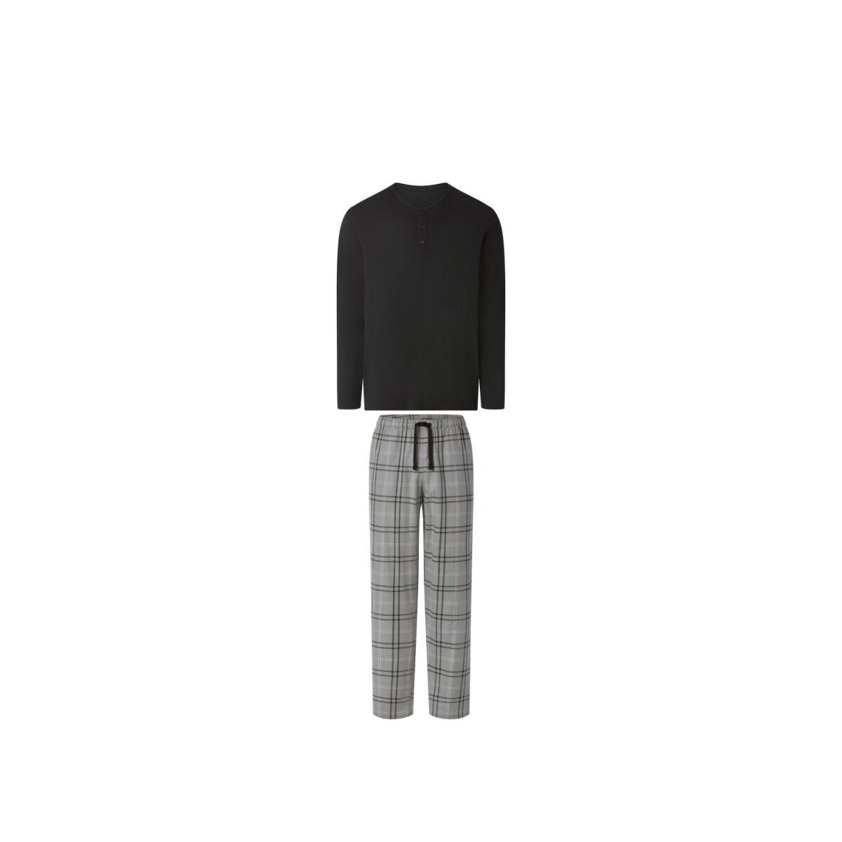 esmara Men Herren Pyjama (Schwarz/Grau, M (48/50))