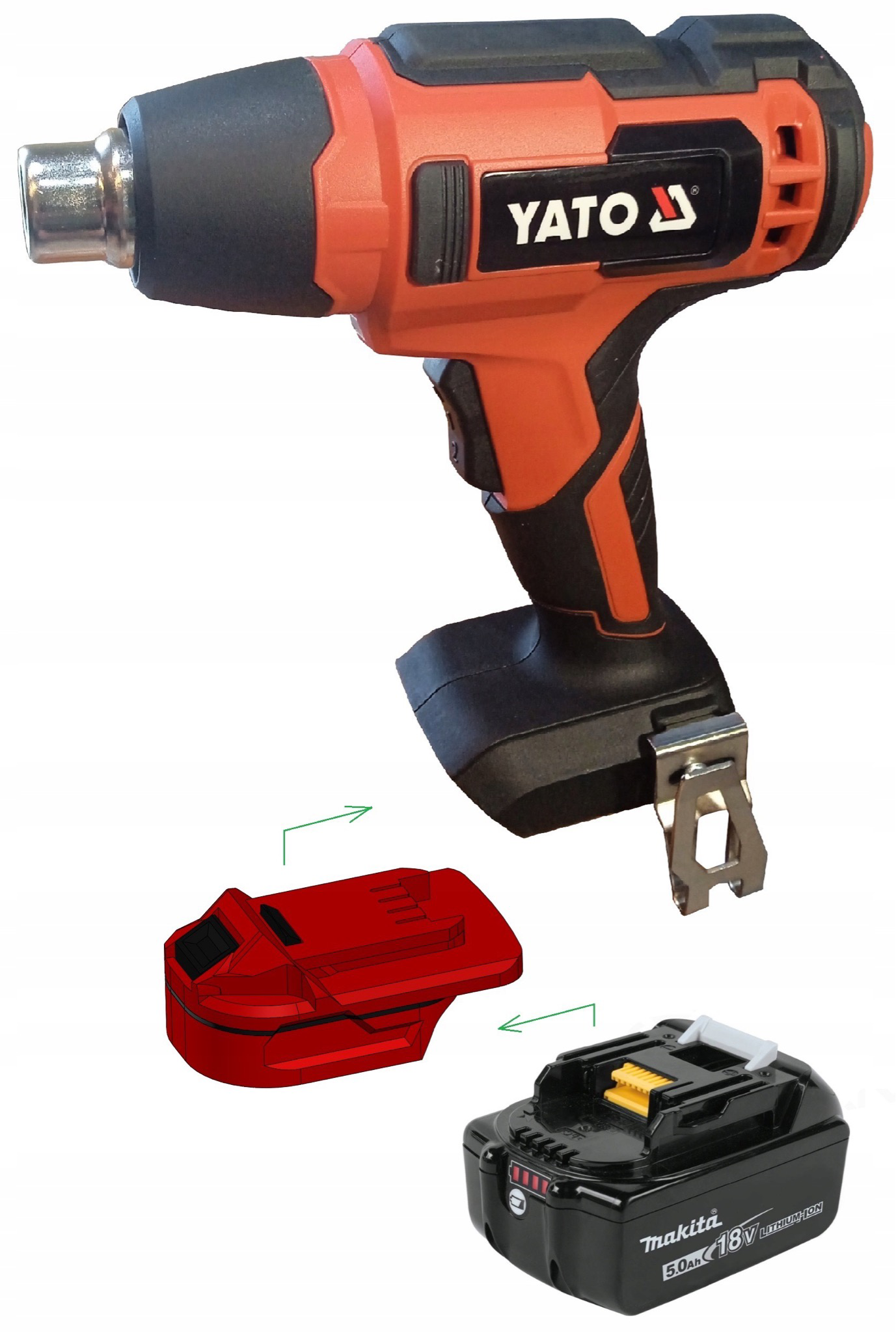 #NIEUW# Adapter Makita 18V TEAM voor Yato 18V #NIEUW# Adapter Makita 18V TEAM voor Yato 18V