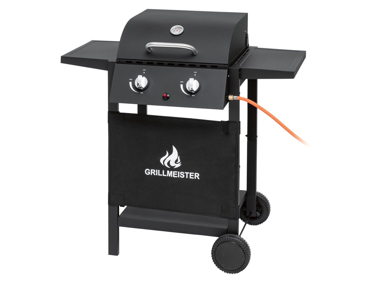 BBQ GRILLMEISTER gas grill, 2 burners, 6 kW