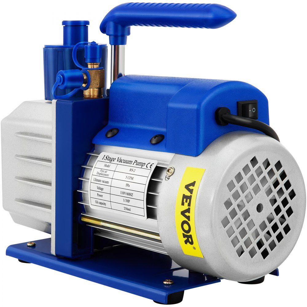 Vacuümpomp, vacuümpomp, vacuümkamerset, 19L, 142L/min, 1/3 PK, 1 trap