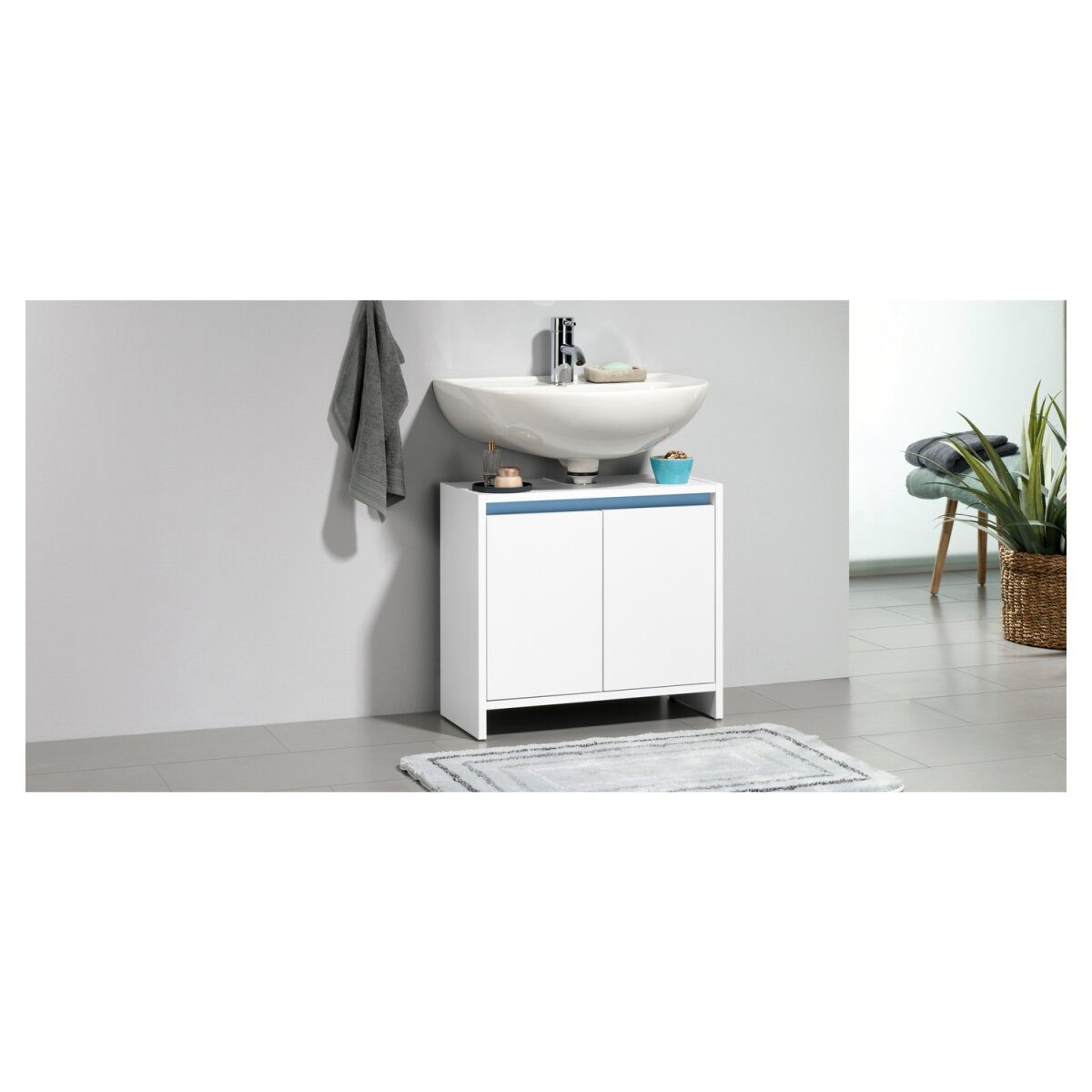 LIVARNO home “Oslo” onderkast met 2 deuren, wit