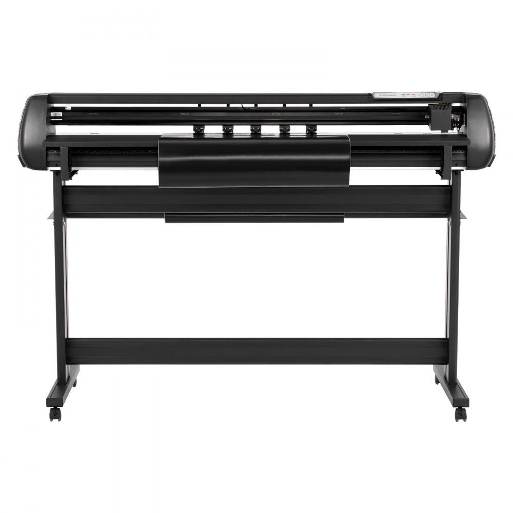 Vinyl-Schneidemaschine mit 135 cm maximaler Vorschubbreite, Doppelmessern und LED-Anzeige, verstellbares Vinyl-Schneideplotter-Set mit Aufkleberbögen, Transferfolien und Signmaster-Software