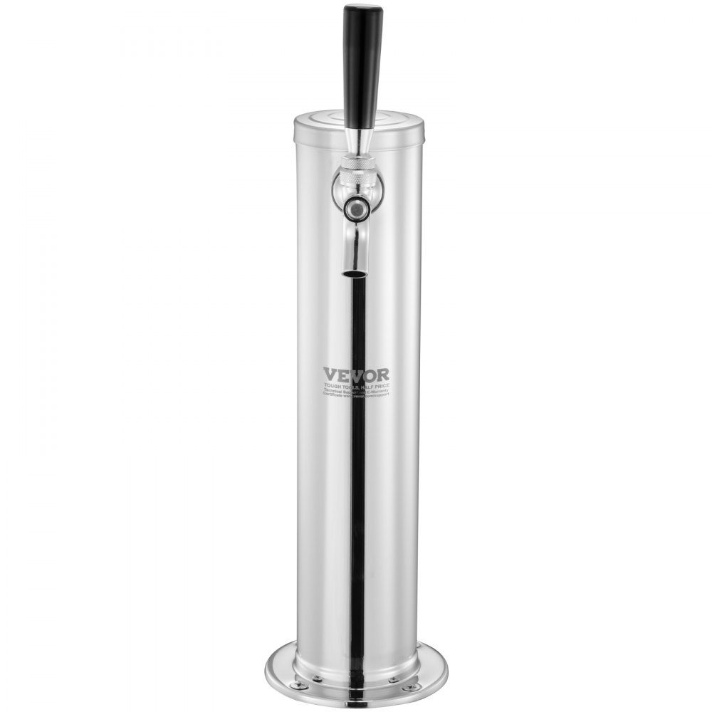 Zestaw wieży Kegerator, zestaw do konwersji piwa z jednym kranem, dozownik wieży piwa w beczce ze stali nierdzewnej z regulatorem W21.8 z podwójnym manometrem i łącznikiem beczki w systemie A, taca ociekowa piwa na imprezę domową