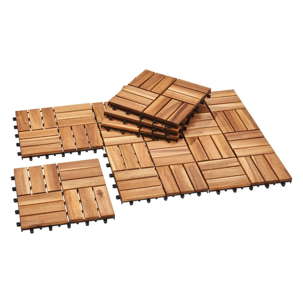 LIVARNO® Holzfliesen, 9 Stück