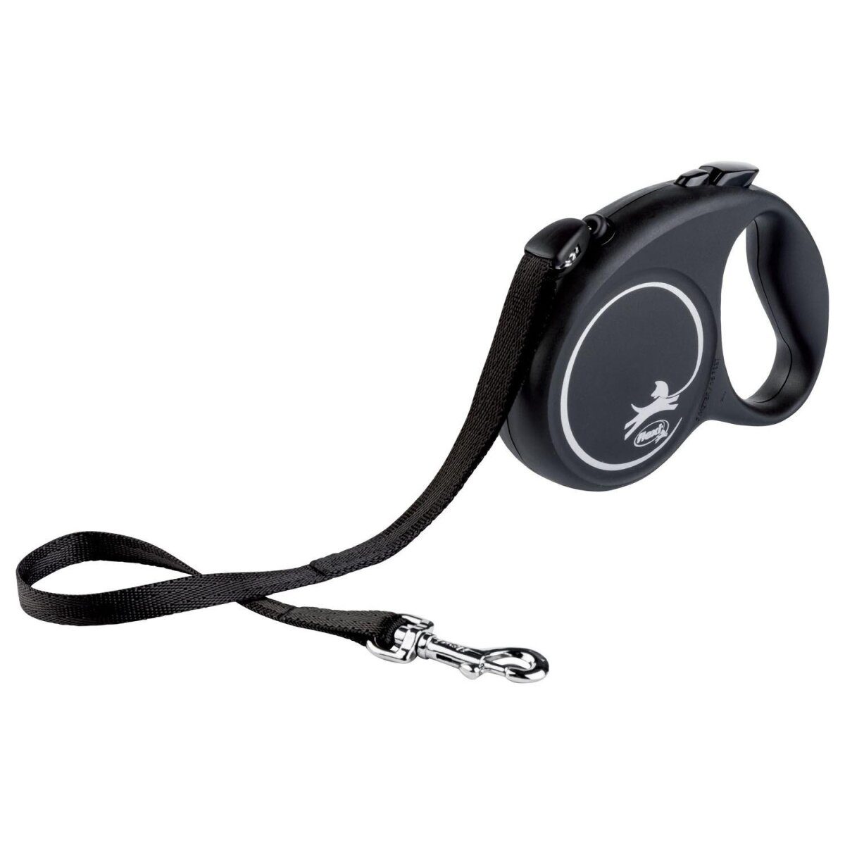 flexi uittrekbare riem, max. 5 meter, zwart
