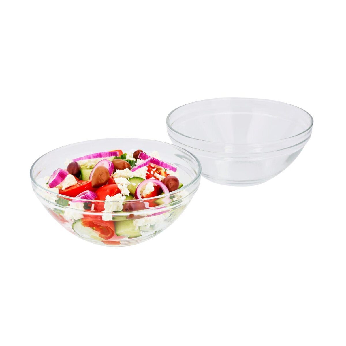 SILVERCREST® glass serving bowls set, 2 pieces. / 4 pcs. (17 cm set of 2)